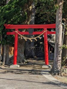 Mountain shrine located in the Japanese village of Ike
